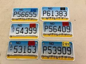 lot 52 image: ND License Plates