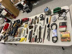 lot 75 image: Table of Tools-Hardware Items