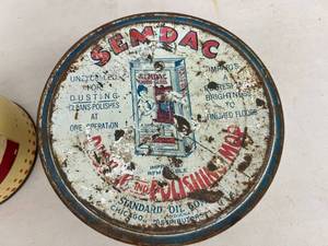 lot 84 image: Nash Coffee & Semdac Liquid Glass (Standard Oil Company) Tins
