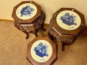lot 66 image: Matching Set of 3 Vintage PlantFern Stands