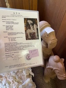 lot 26 image: LARGE Ancient African Djenne Terracotta Equestrian Figural Sculpture wChemical Dating Paperwork