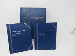 3 Folio bundle LINCOLN HEAD CENT Collection starting 1941  196 Lincoln Head pennies