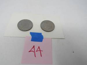 1971 EISENHOWER SILVER DOLLARS, circulated  2 silver dollars