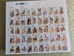 1987 Wildlife America Commemorative Stamp Club USPS - Full Sheet MINT with Stamp Mounts