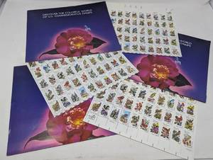 Discover the Colorful World of U.S. Commemorative Stamps - 3 Folios with Full Sheets  USPS