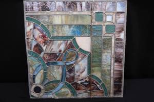 STAINED GLASS 24 X 24 PANEL.