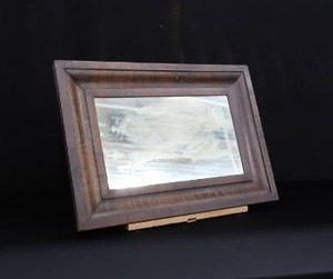 VINTAGE  ANTIQUE WOOD FRAMED MIRROR