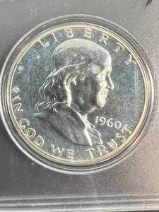 1960 US PROOF FRANKLIN HALF DOLLAR IN CASE