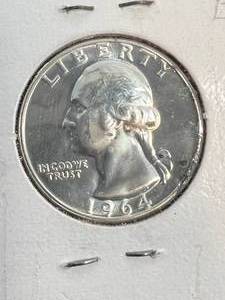 1964 US WASHINGTON QUARTER BU