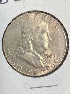 1963-D US FRANKLIN HALF DOLLAR AU