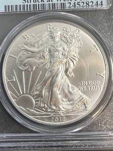2012-W AMERICAN SILVER EAGLE PCGS MS70