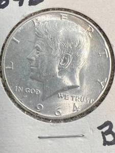 1964-D US KENNEDY HALF DOLLAR BU