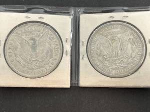 2 US MORGAN SILVER DOLLARS 1921P-S