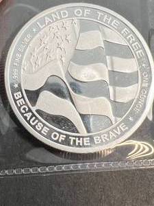 1 TROY OZ .999 FINE SILVER NAVY ROUND