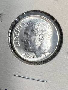 1963 US ROOSEVELT DIME BU