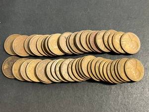 ROLL OF 50 US WHEAT CENTS ALL 1945
