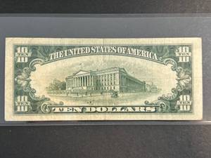 1950-D US GREEN SEAL $10 FEDERAL RESERVE NOTE