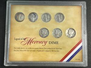 LEGEND OF THE MERCURY DIME 7 COIN SET