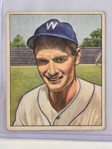 lot 13 image: Sid Hudson 1950 Bowman Gum No. 17 Vintage Baseball Cards