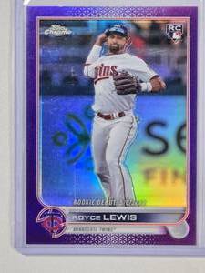 lot 38 image: Royce Lewis 2022 Rookie Topps Chrome Purple Refractor USC79