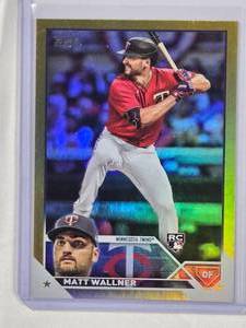 lot 42 image: Matt Wallner Rookie 2023 Topps Gold Foil No. 448