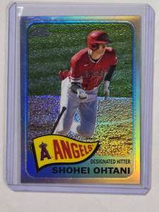 lot 43 image: Shohei Ohtani 2021 Topps Chrome Refractor No. TH65-4