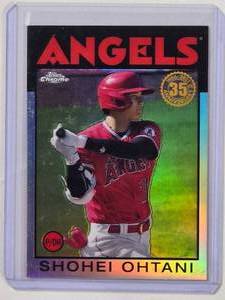 lot 47 image: Shohei Ohtani 2021 Topps Chrome Refractor No. 86BC-9