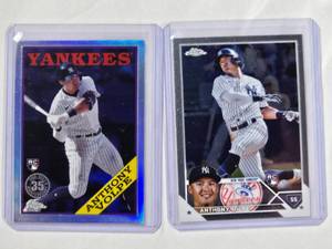 lot 57 image: Lot of 2 Anthony Volpe Rookie Cards - 2023 Topps 88CU-17 & 2023 Topps Chrome No. 4