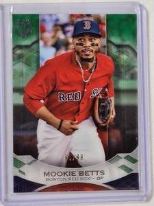 lot 63 image: Mookie Betts 2019 Topps Tribute Thick Stock No. 50 Numbered 6599