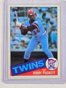 lot 69 image: Kirby Puckett Rookie 1985 Topps No. 536