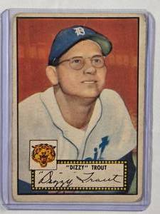 lot 84 image: Paul Dizzy Trout 1952 Topps No. 39 - Vintage Baseball Card