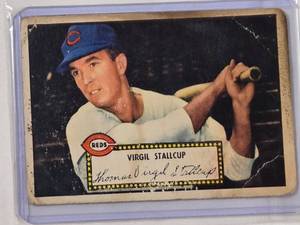 lot 87 image: Virgil Stallcup 1952 Topps No. 69 - Vintage Baseball Card
