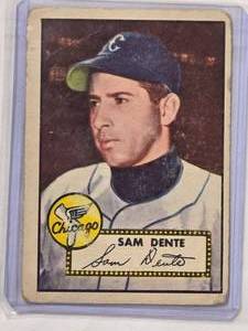 lot 89 image: Sam Dente 1952 Topps No. 304 - Vintage Baseball Cards