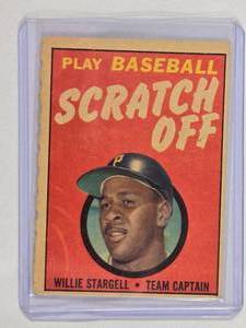 lot 105 image: Willie Stargell 1970 Topps Scratch Off Vintage Baseball Card