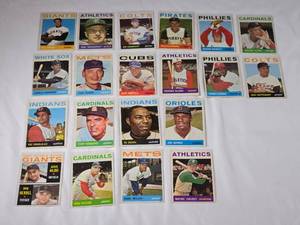 lot 113 image: Lot of 20 Topps 1964 Vintage Baseball Cards