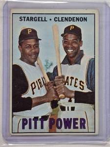 lot 117 image: Pitt Power Stargell & Clendenon 1967 Topps No. 266 Vintage Baseball Card