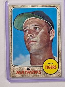 lot 135 image: Ed Mathews 1968 Topps No. 58 - Vintage Baseball Card