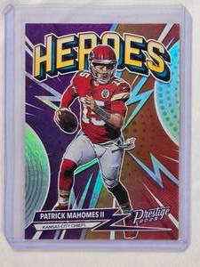 lot 147 image: Patrick Mahomes II 2023 Panini Prestige Heroes Foil Insert No. H-1