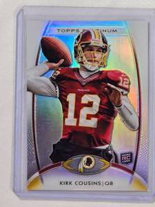 lot 153 image: Kirk Cousins Rookie 2012 Topps Platinum Refractor No. 104