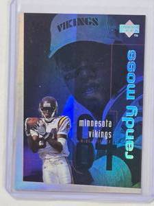 lot 157 image: Randy Moss Rookie Foil 1998 Upper Deck Checklist No. 150
