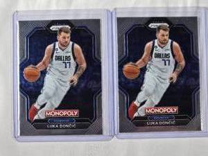 lot 179 image: Lot of 2 Luka Doncic 2022-23 Panini Prizm Monopoly No. PS1