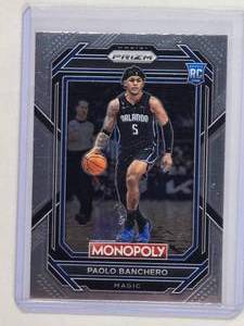 lot 184 image: Paolo Banchero Rookie 2022-23 Panini Prizm Monopoly No. 66