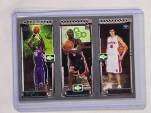 lot 193 image: Chris Bosh Rookie No. 112, Dwyane Wade Rookie No. 115, Darko Miucic Rookie No. 114 2004 Topps Mini Cards