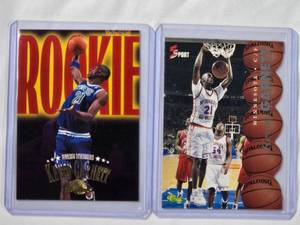 lot 194 image: Lot of 2 Kevin Garnett Rookie Cards - Classic 5 Sport No. 5, Skybox Rookie No. 233