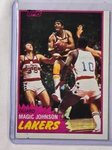 lot 198 image: Magic Johnson 1981 Topps No. 21