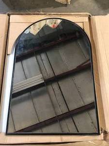 lot 30 image: Home Decorators Collection Large Arched Black Classic Accent Mirror (39 in. H x 26 in. W)  Customer Returns See Pictures