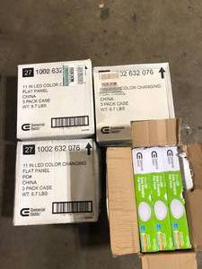 lot 6 image: Lot of  Commercial Electric 11 in. 12.5-Watt Dimmable White Integrated LED Edge-Lit Round Flat Panel Flush Mount Ceiling Light Color Changing  Customer Returns See Pictures