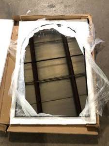 lot 28 image: TA 30 in. H x 20 in. W Black Modern Arch Framed Mirror Customer Returns See Pictures