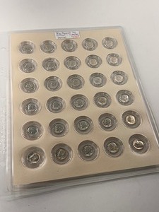lot 53 image: 30pc Silver Roosevelt Frame Proof & BU