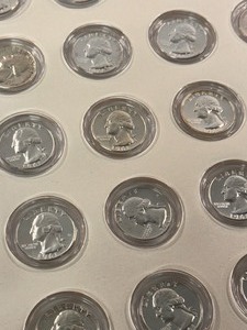 lot 54 image: 30pc Proof Silver Washington Quarters
